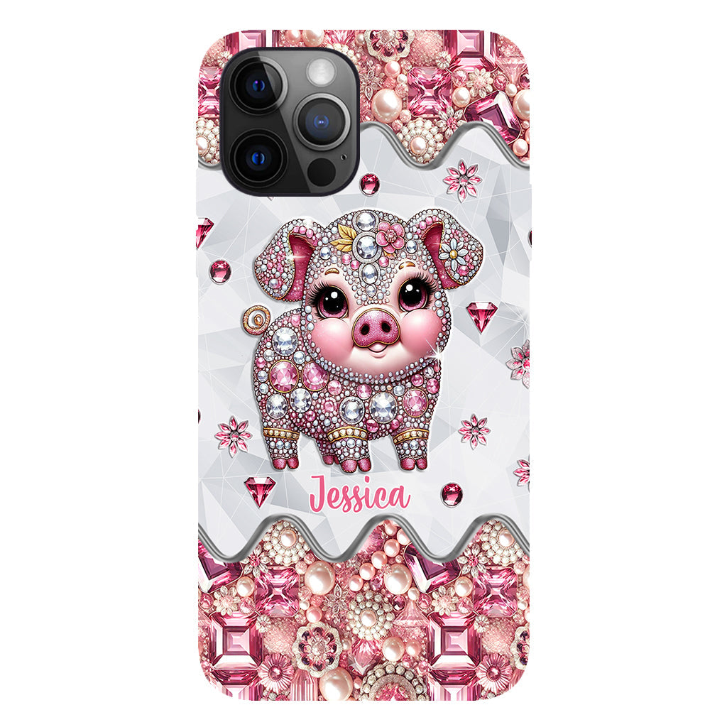 Coque de téléphone personnalisée pour amoureux des cochons - Mignon Cochon - Impression intégrale