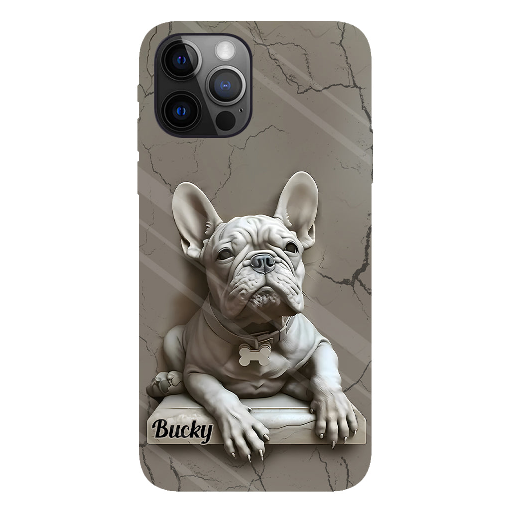 Französische Bulldogge – Personalisierte Handyhülle mit Französische-Bulldogge-Vollbild