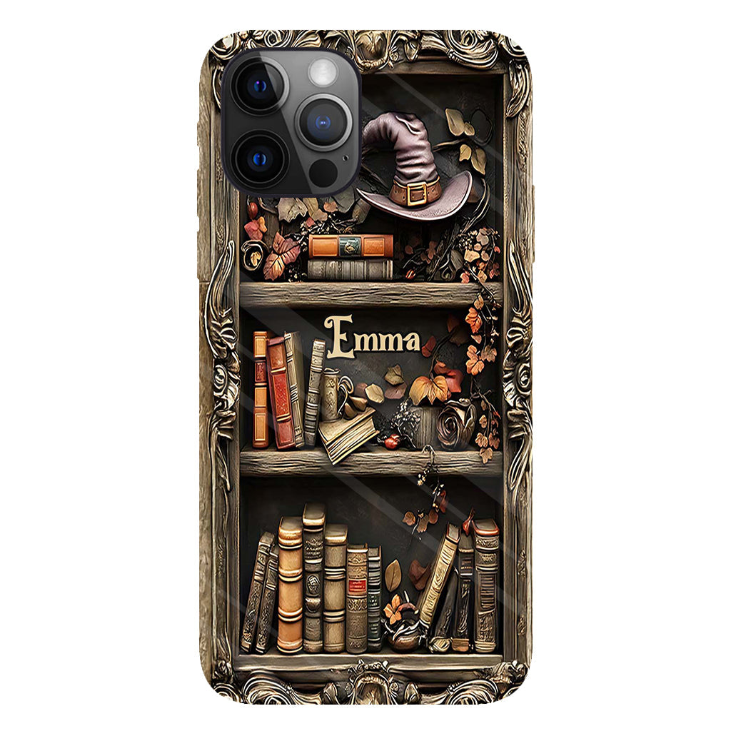 Hat And Books - Personalized Witch Full Print Phone Case