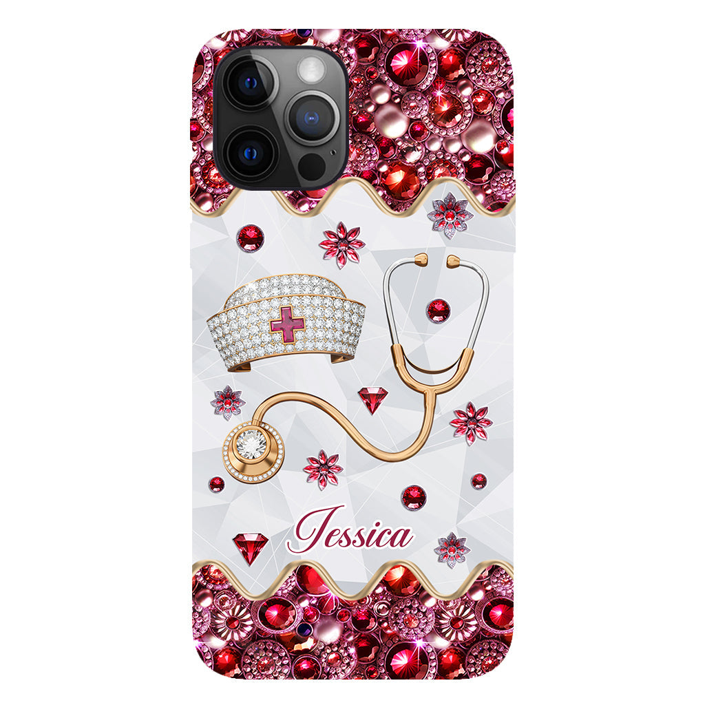 Nurse's Hat & Stethoscope - Personalized Nurse Full Print Phone Case