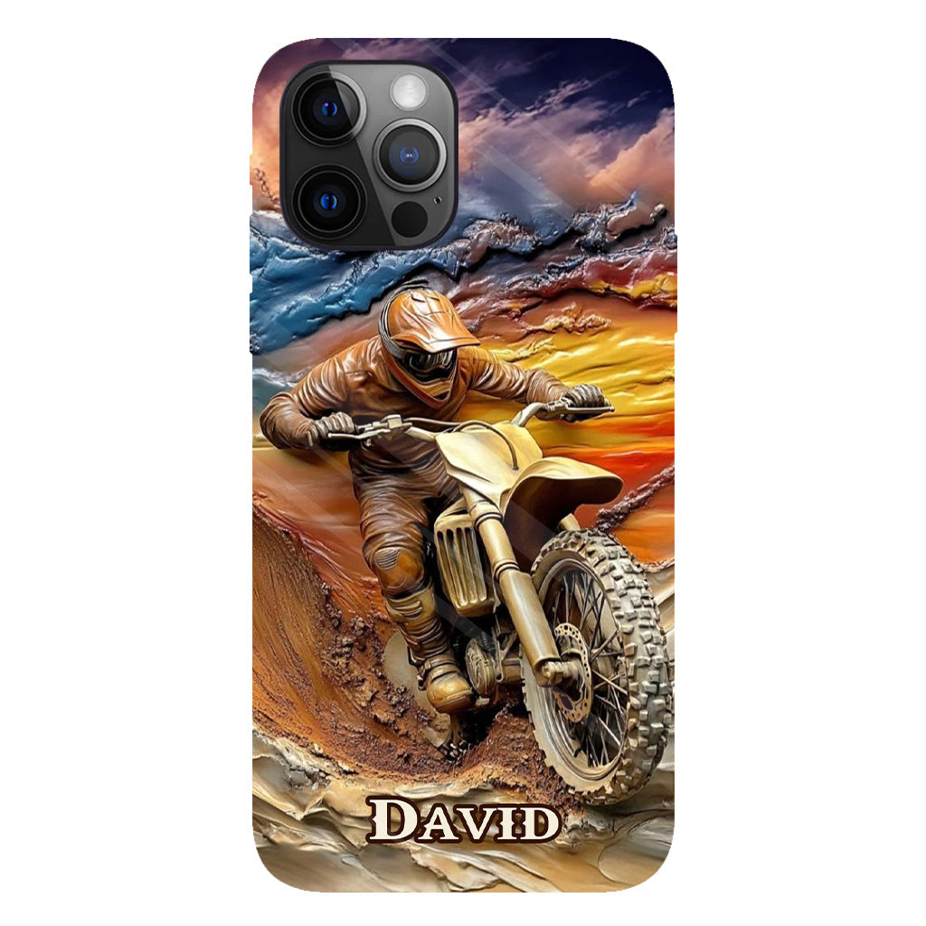 Born To Ride - Personalized Dirt Bike Full Print Phone Case