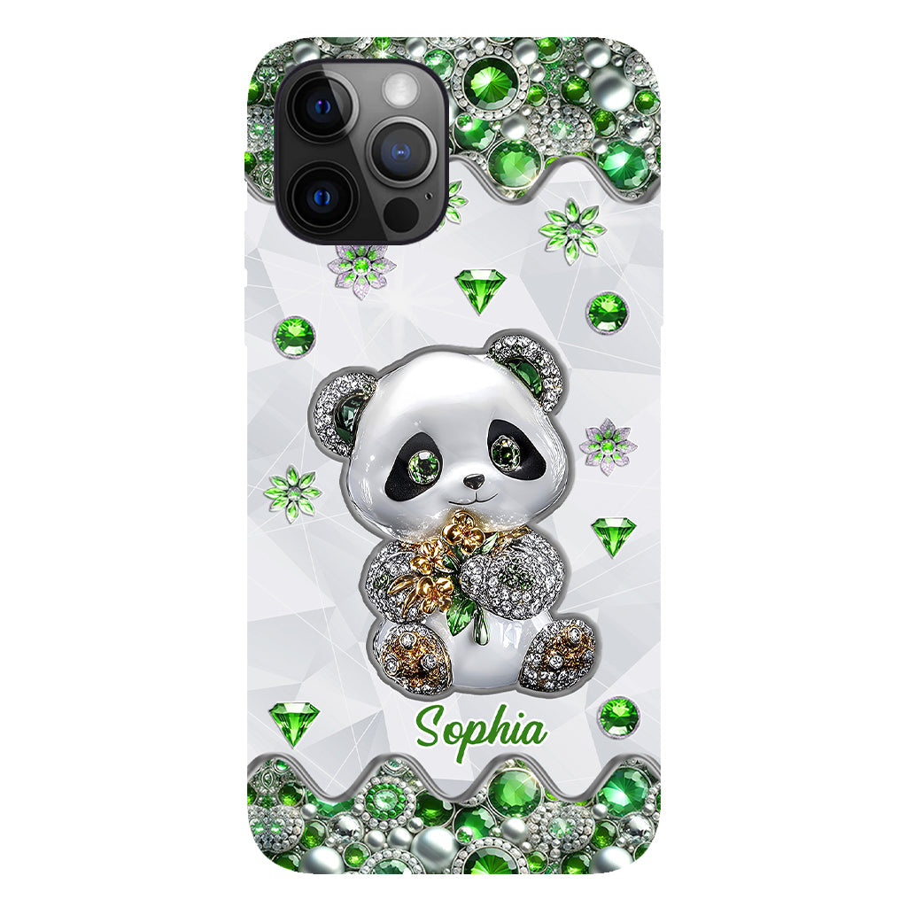 Einfach ein Mädchen, das Pandas liebt – Personalisierte Handyhülle mit Panda-Motiv