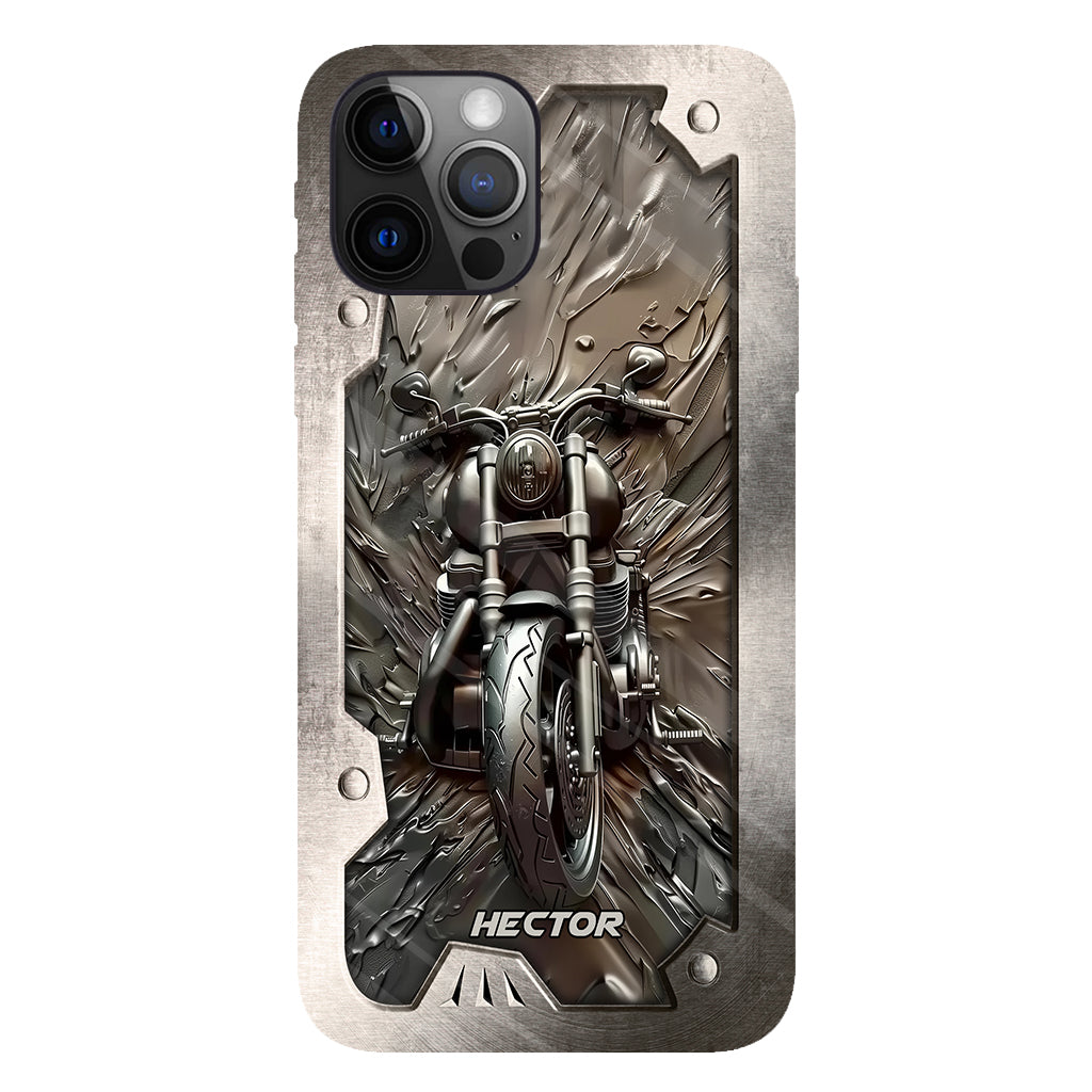Coque de téléphone personnalisée avec motif motard vintage - Moto vintage