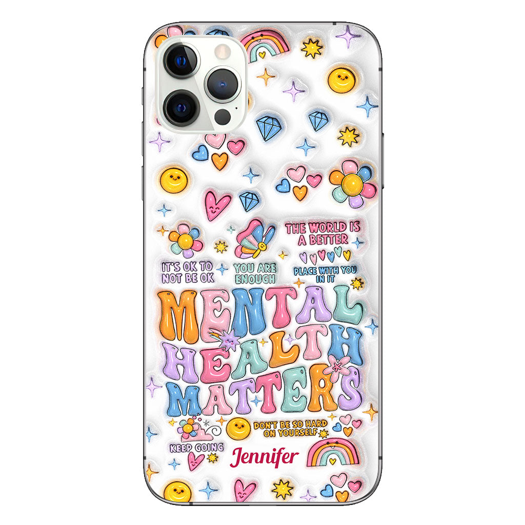 Mental Health Matter - Personalized Mental Health Awareness Clear Phone Case