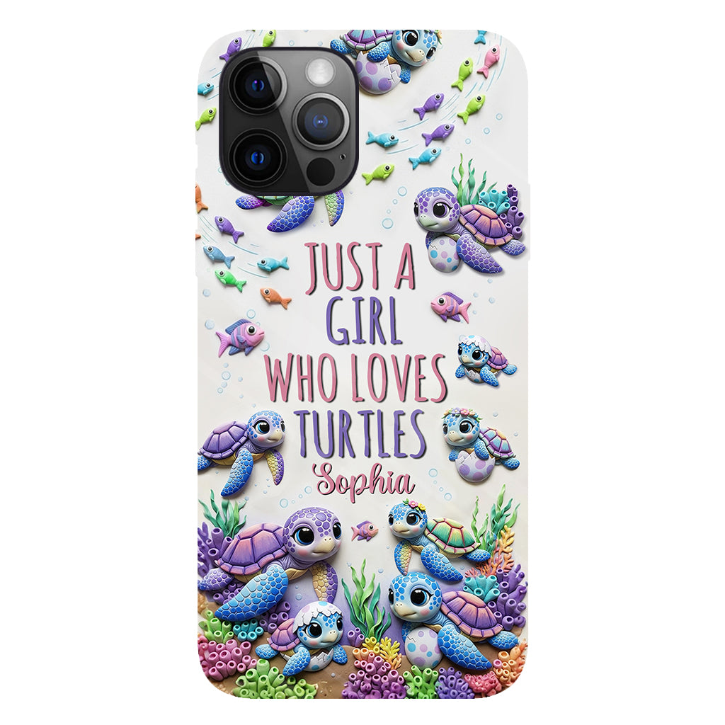 Just A Girl Who Loves Turtles - Personalized Turtle Full Print Phone Case