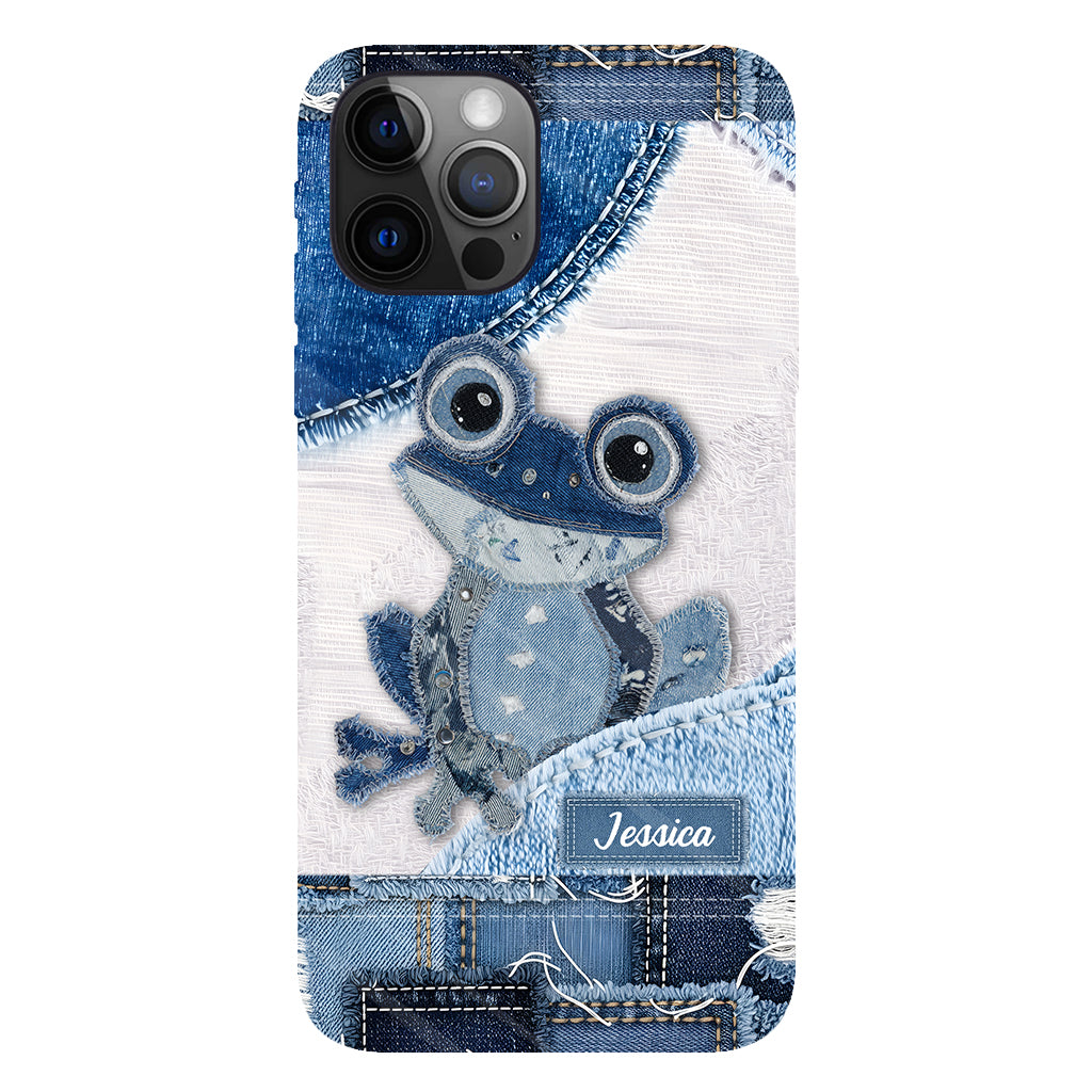 Coque de téléphone personnalisée Love Frog avec motif grenouille