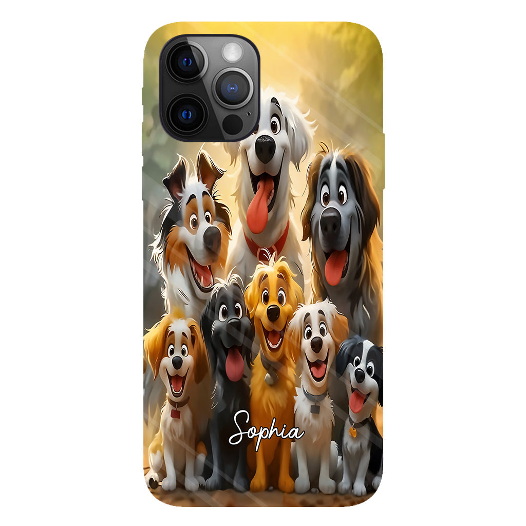 Juste une fille qui aime les chiens - Coque de téléphone personnalisée avec impression intégrale de chien