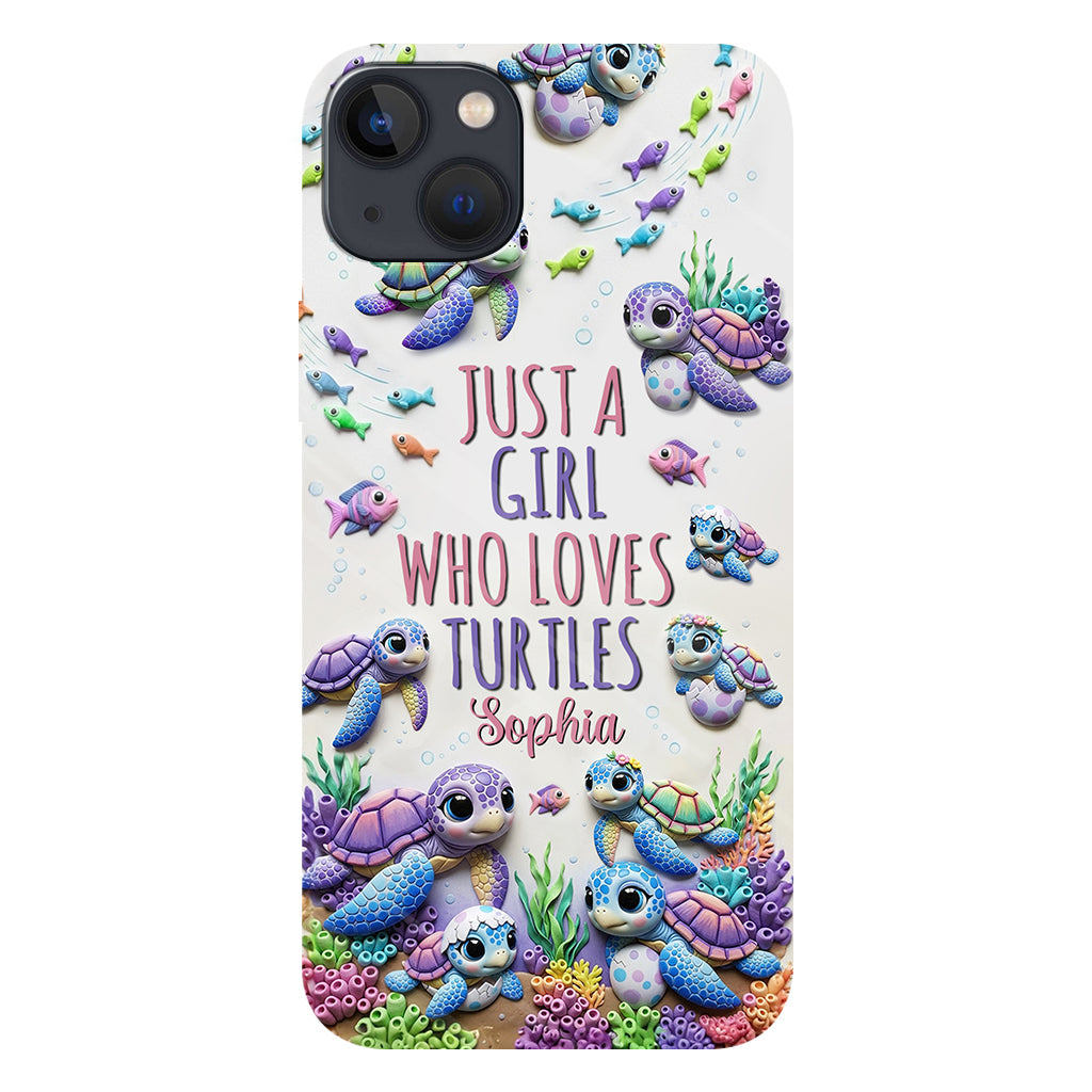 Just A Girl Who Loves Turtles - Personalized Turtle Full Print Phone Case