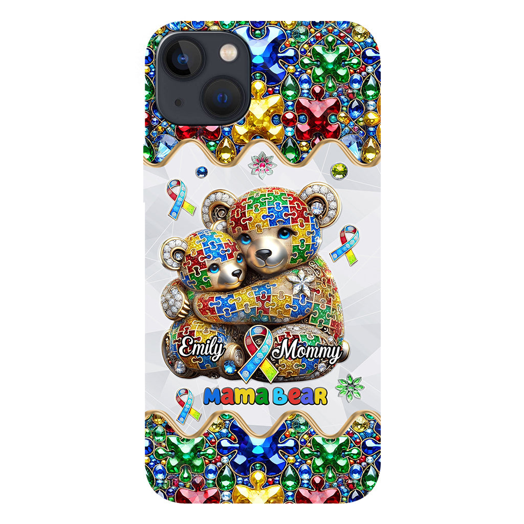 Mama Bear - Personalized Autism Awareness Full Print Phone Case