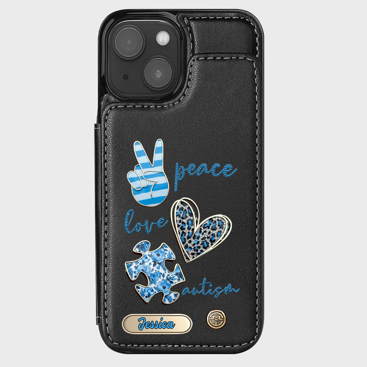 Autism Awareness - Personalized Autism Awareness Wallet Phone Case