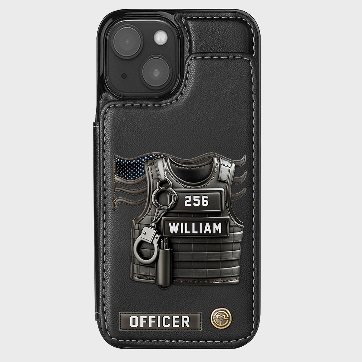 Serve And Protect - Personalized Police Officer Wallet Phone Case