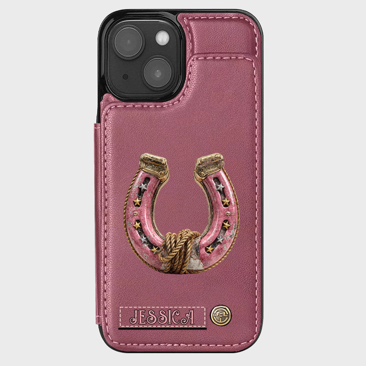 Horseshoe - Personalized Horse Wallet Phone Case