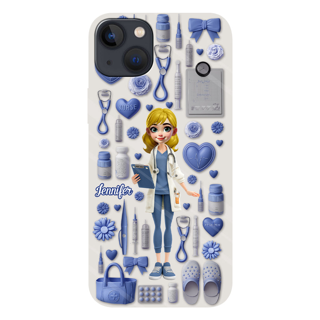 Nursing Is A Work Of Heart - Personalized Nurse Full Print Phone Case