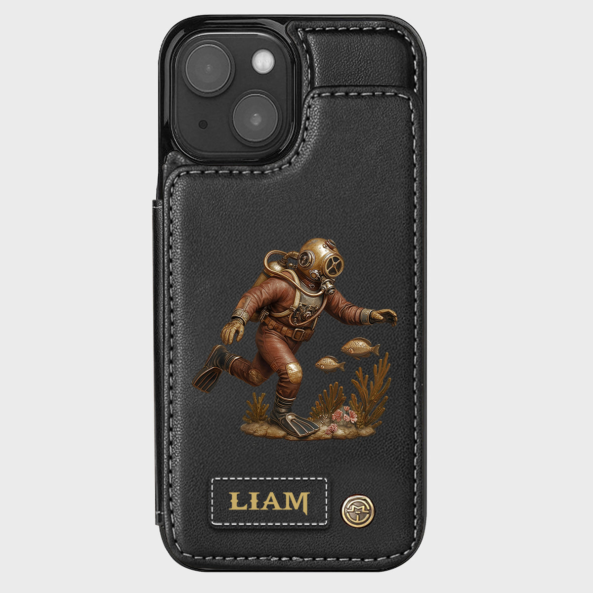 Scuba Diving Lovers Gift - Personalized Scuba Diving Wallet Phone Case