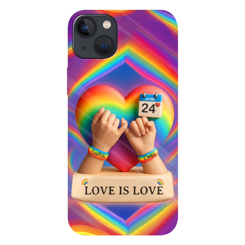 Love Is Love - Personalized LGBT Support Full Print Phone Case