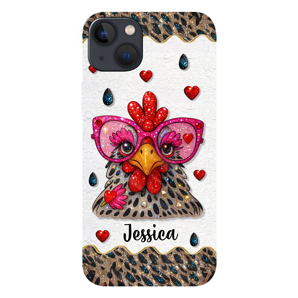Coque de téléphone personnalisée Crazy Chicken Lady - Motif poulet intégral