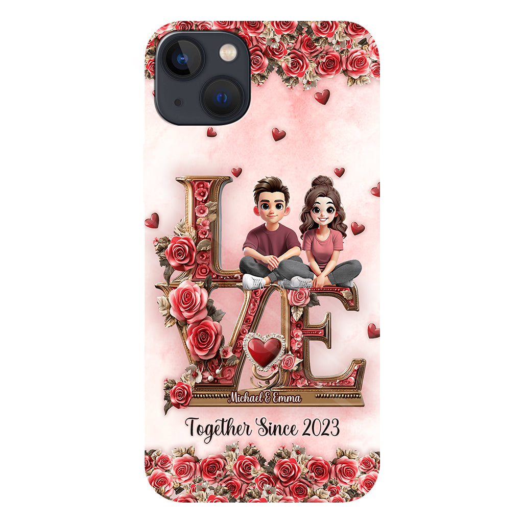 I Love You Forever - Personalized Couple Full Print Phone Case