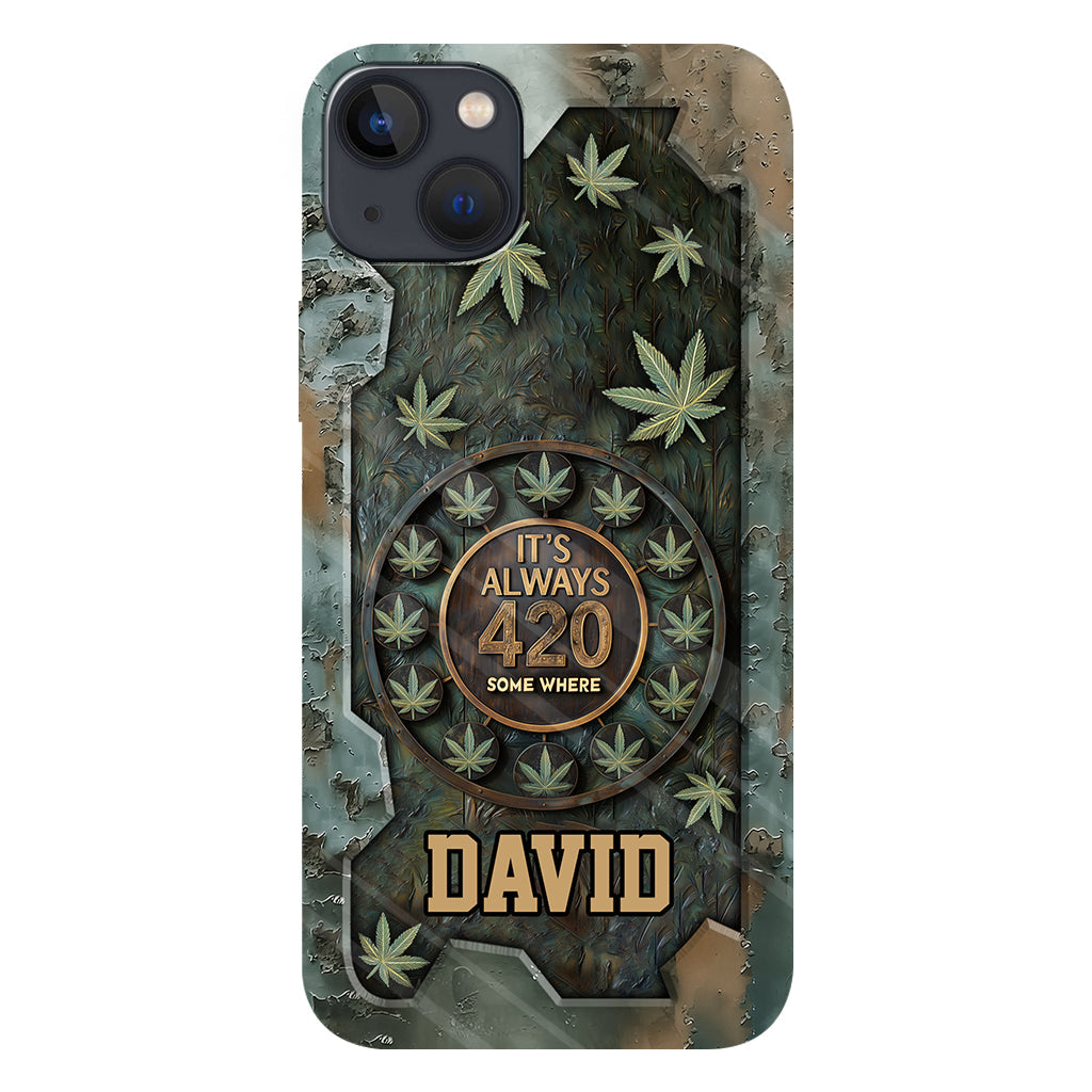 It's Always 420 - Personalized Weed Full Print Phone Case