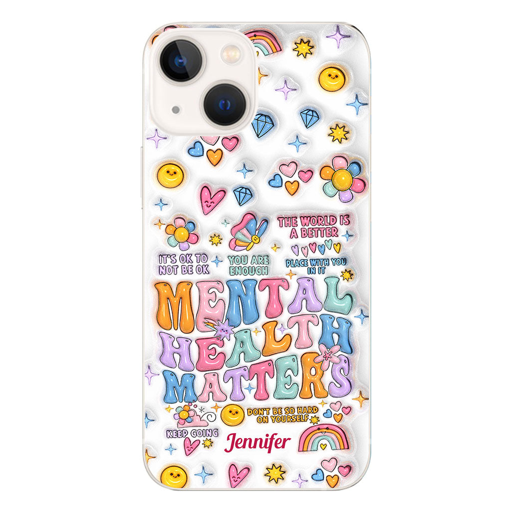 Mental Health Matter - Personalized Mental Health Awareness Clear Phone Case