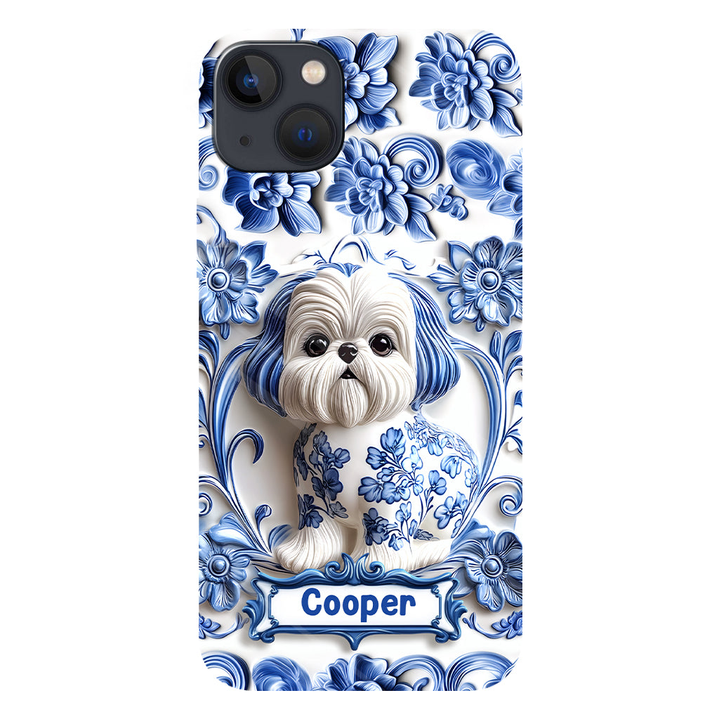 Coque de téléphone personnalisée avec imprimé chien mignon