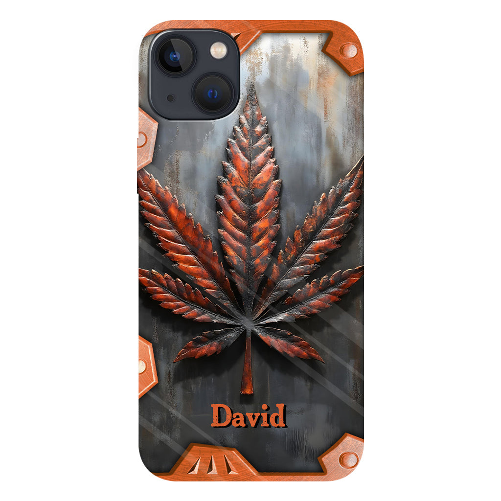Superbe coque de téléphone personnalisée avec motif feuille et cannabis