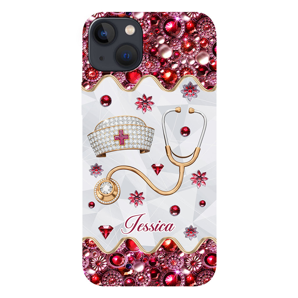 Nurse's Hat & Stethoscope - Personalized Nurse Full Print Phone Case