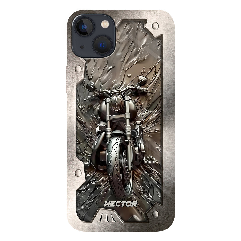 Coque de téléphone personnalisée avec motif motard vintage - Moto vintage