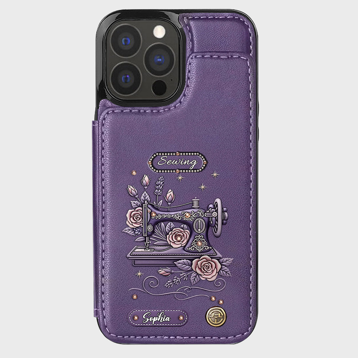 Love Sewing - Personalized Sewing Wallet Phone Case