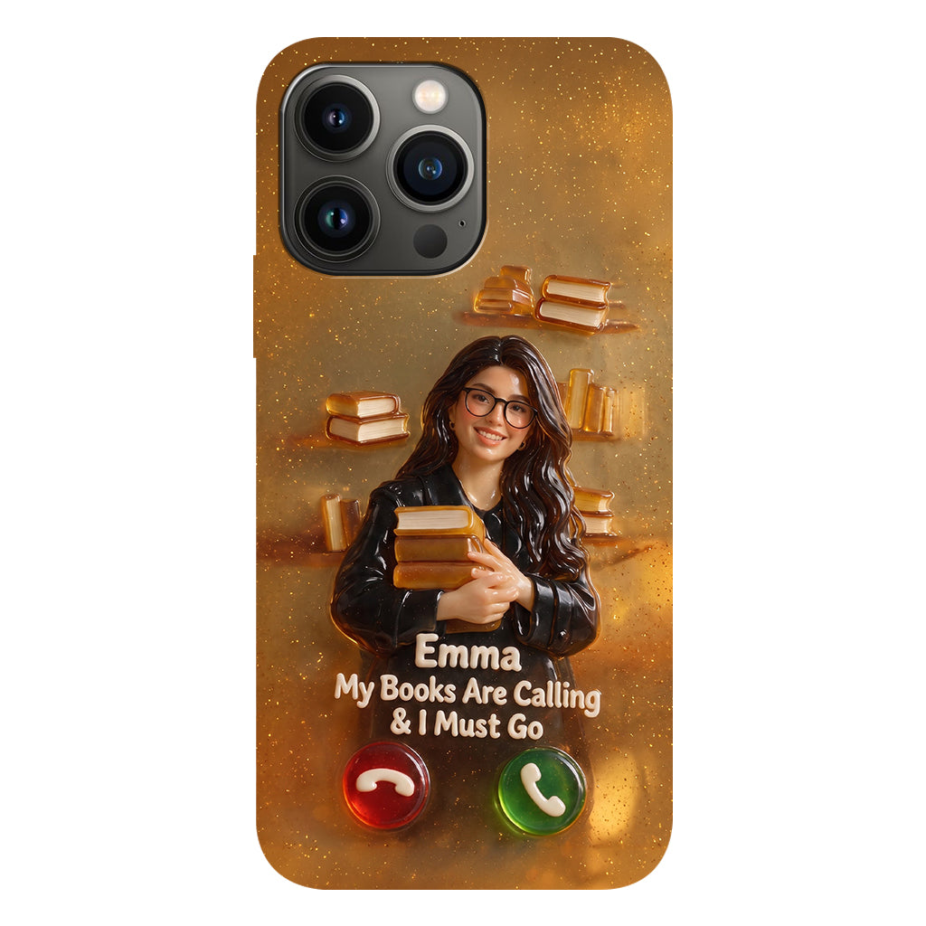 My Books Are Calling & I Must Go - Personalized Book Full Print Phone Case