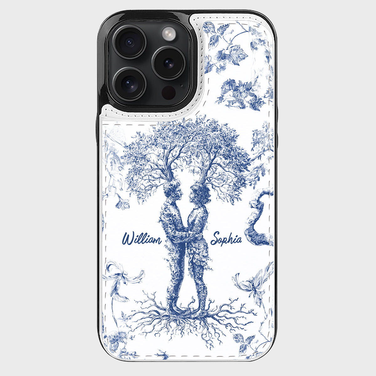 Anniversary Gift Toile De Jouy Style You & Me We Got This - Personalized Couple Foldable Wallet Phone Case
