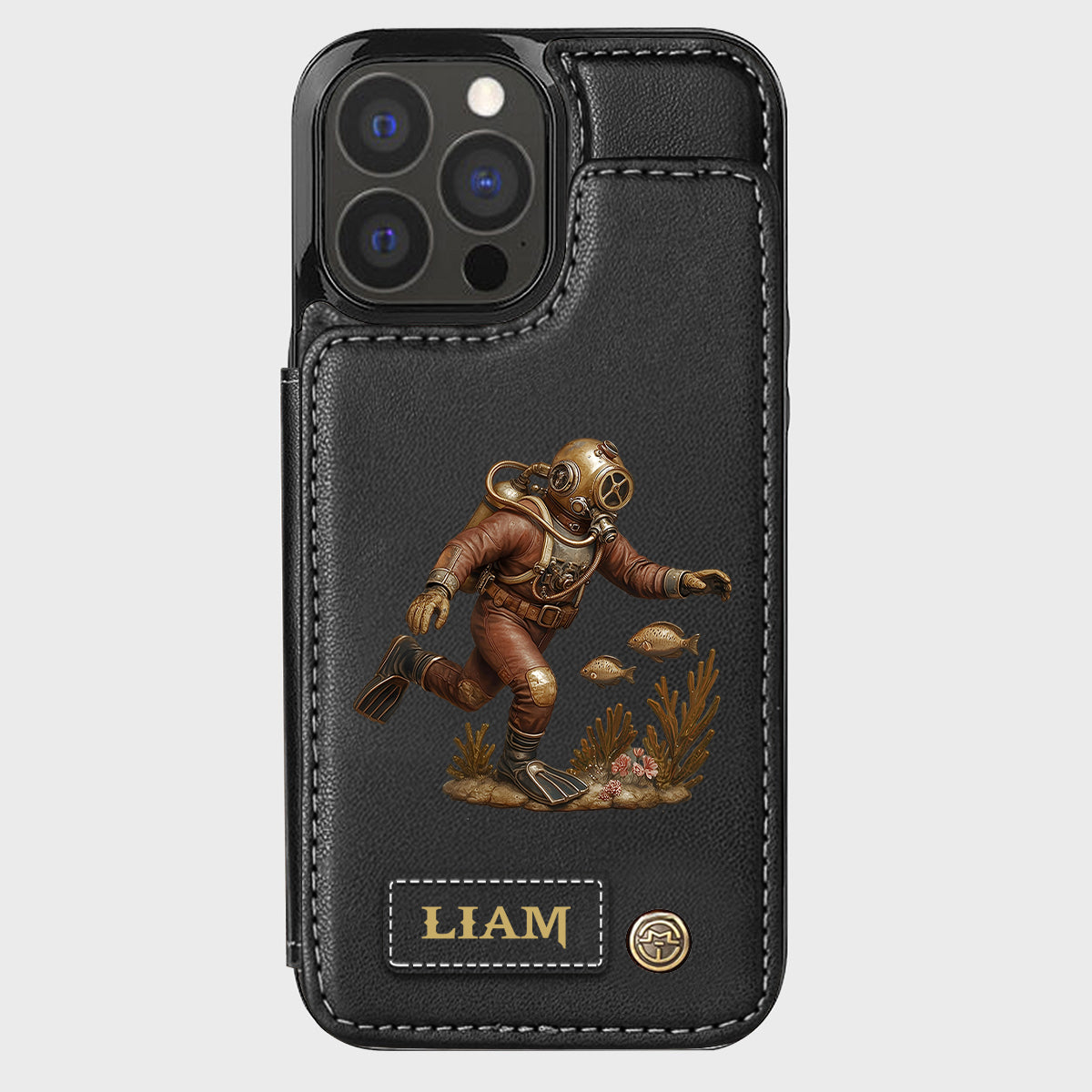 Scuba Diving Lovers Gift - Personalized Scuba Diving Wallet Phone Case