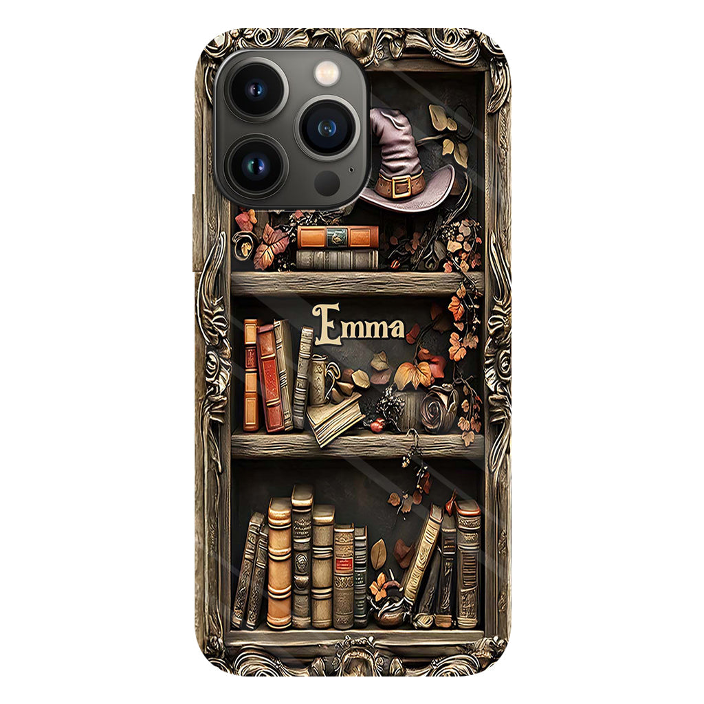 Hat And Books - Personalized Witch Full Print Phone Case