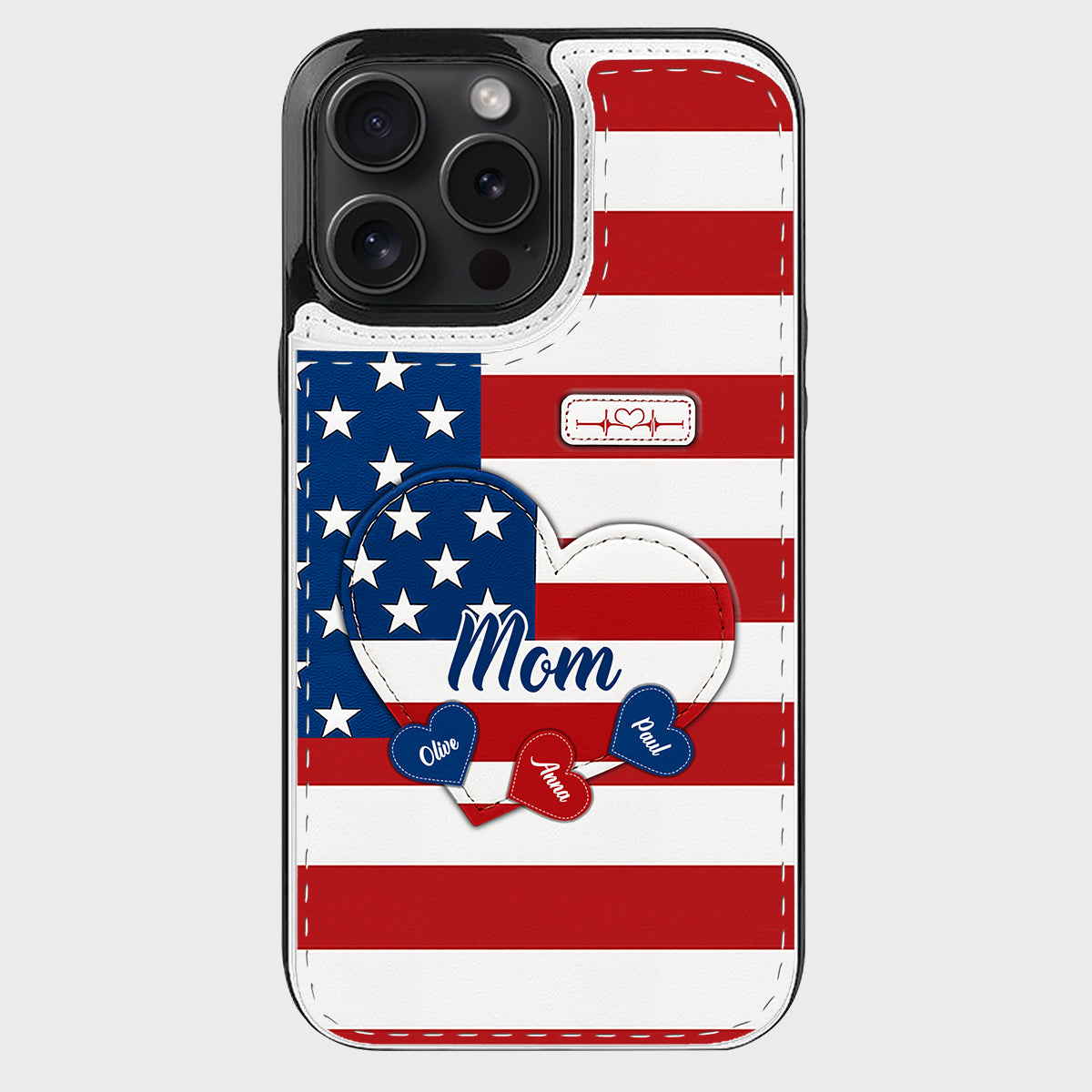 Joyeux 4 juillet ! Étui portefeuille pliable personnalisé pour téléphone portable, idéal pour la fête nationale américaine (4 juillet).