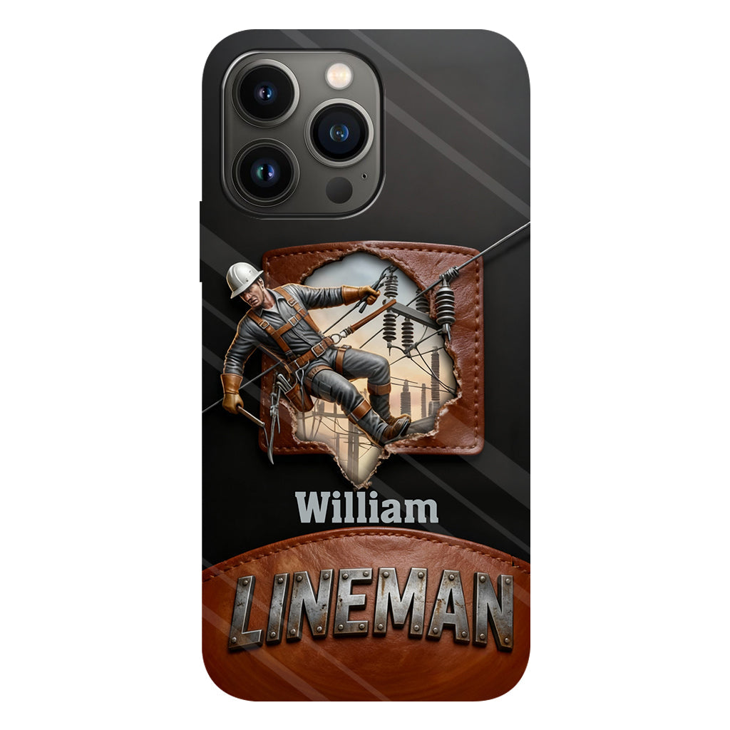 Coque de téléphone personnalisée « Lineman cool » avec impression intégrale