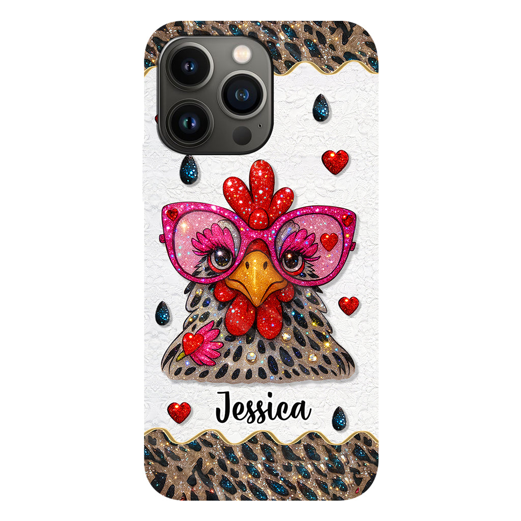 Coque de téléphone personnalisée Crazy Chicken Lady - Motif poulet intégral