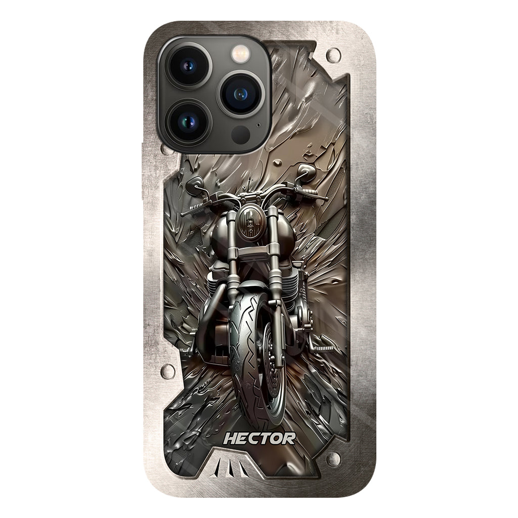 Coque de téléphone personnalisée avec motif motard vintage - Moto vintage