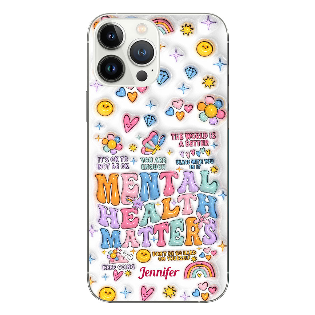 Mental Health Matter - Personalized Mental Health Awareness Clear Phone Case