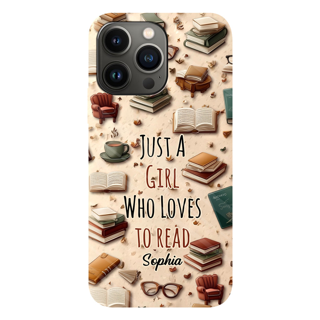 Just a Girl who Loves to Read - Personalized Book Full Print Phone Case