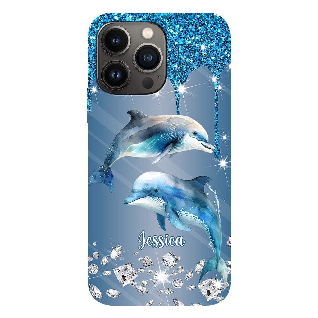 Magnifiques dauphins - Coque de téléphone personnalisée avec impression intégrale de dauphins