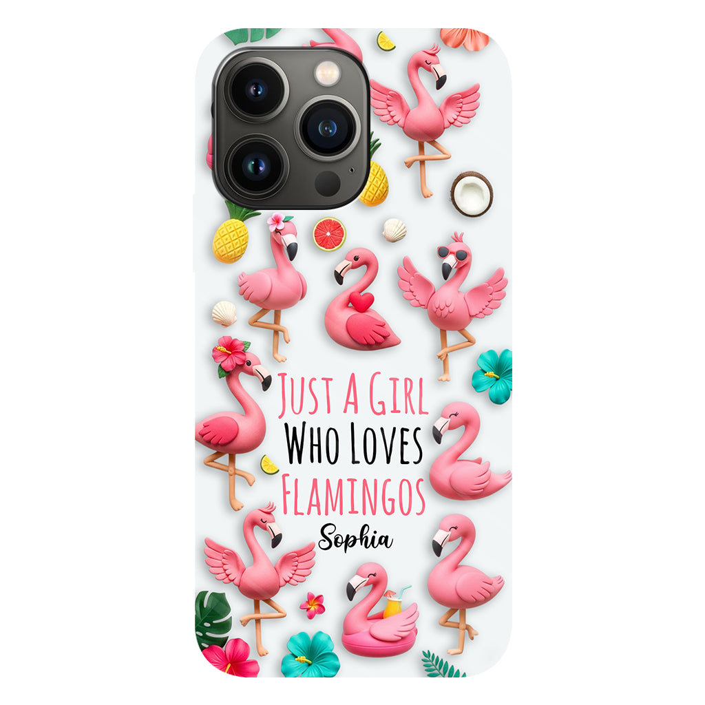 Coque de téléphone personnalisée « Flamants roses » avec motif intégral flamants roses