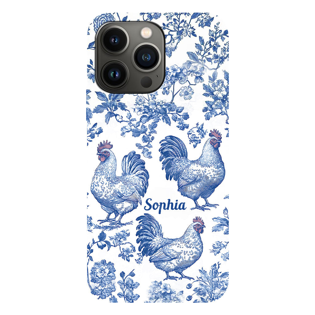 Chicken Toile de Jouy - Personalized Chicken Full Print Phone Case