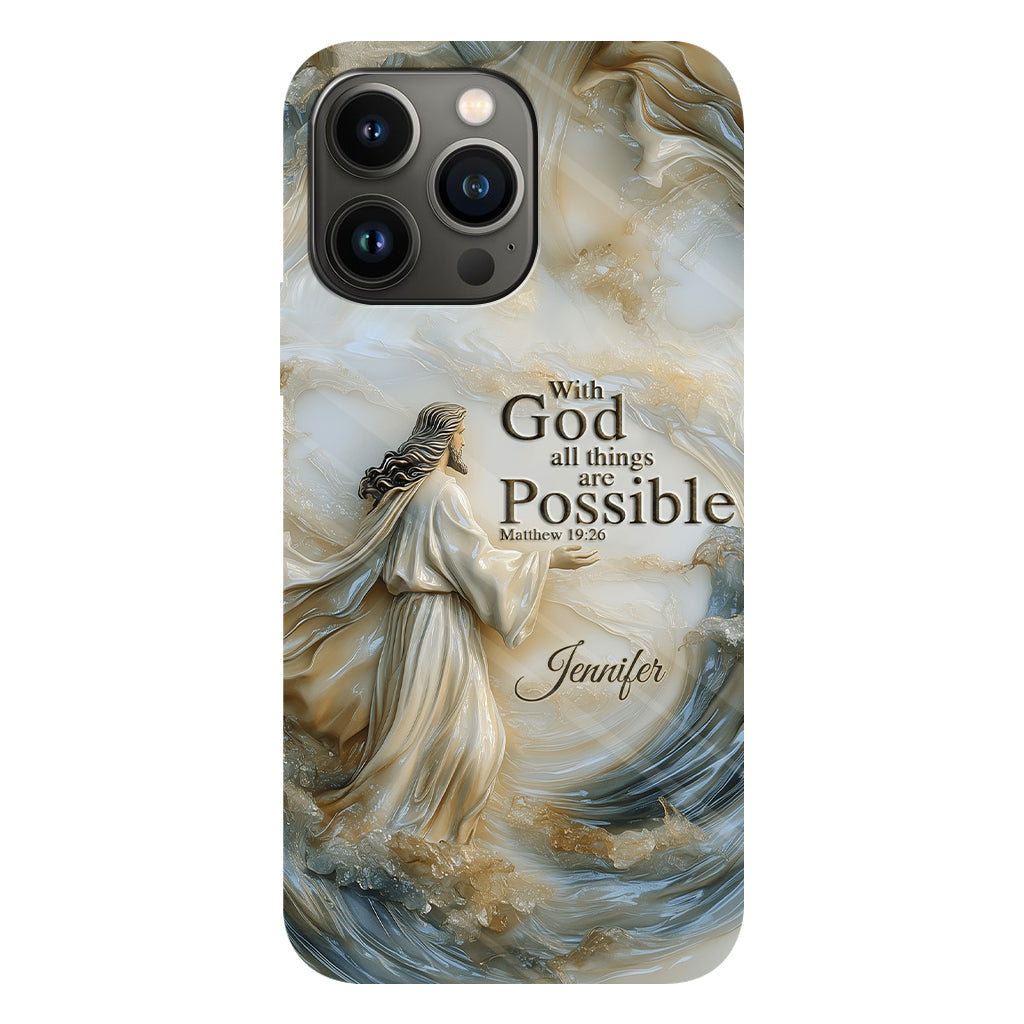 With God - Personalized Christian Full Print Phone Case