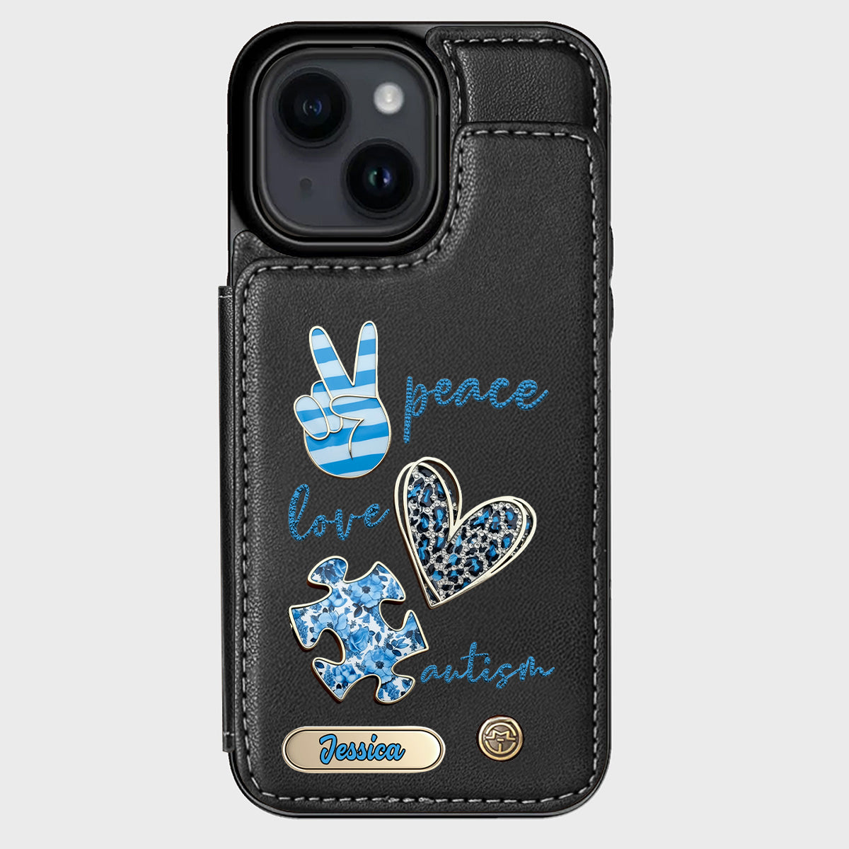 Autism Awareness - Personalized Autism Awareness Wallet Phone Case