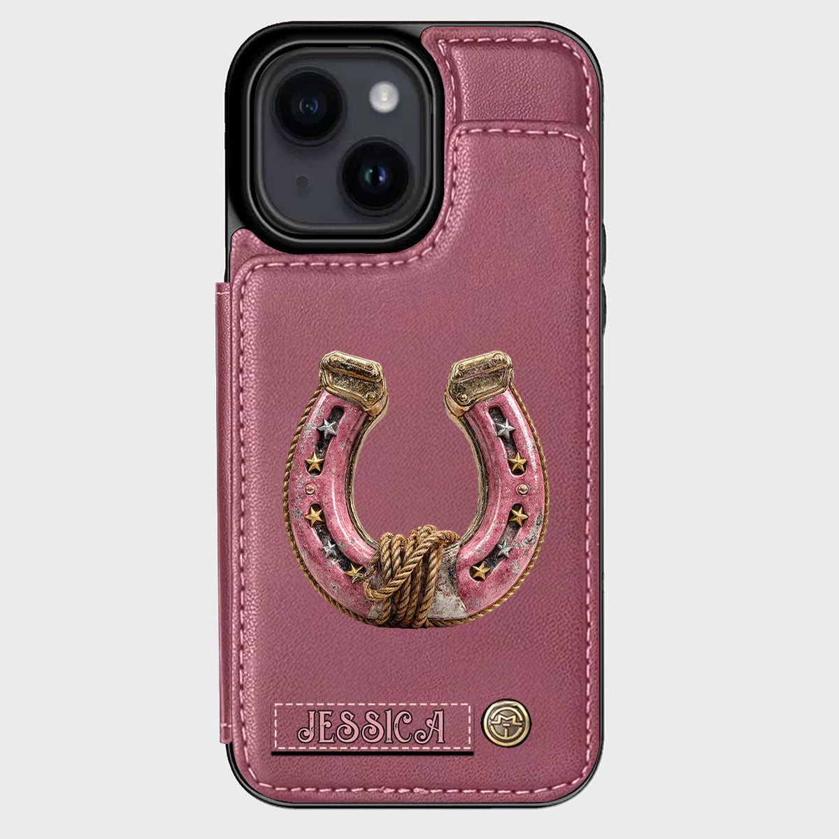 Horseshoe - Personalized Horse Wallet Phone Case