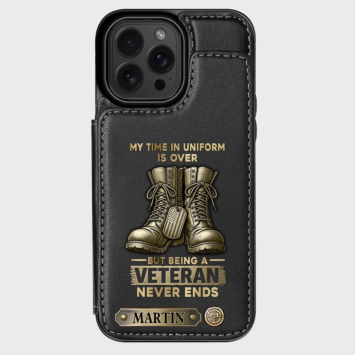 Proud Veteran - Personalized Veteran Wallet Phone Case