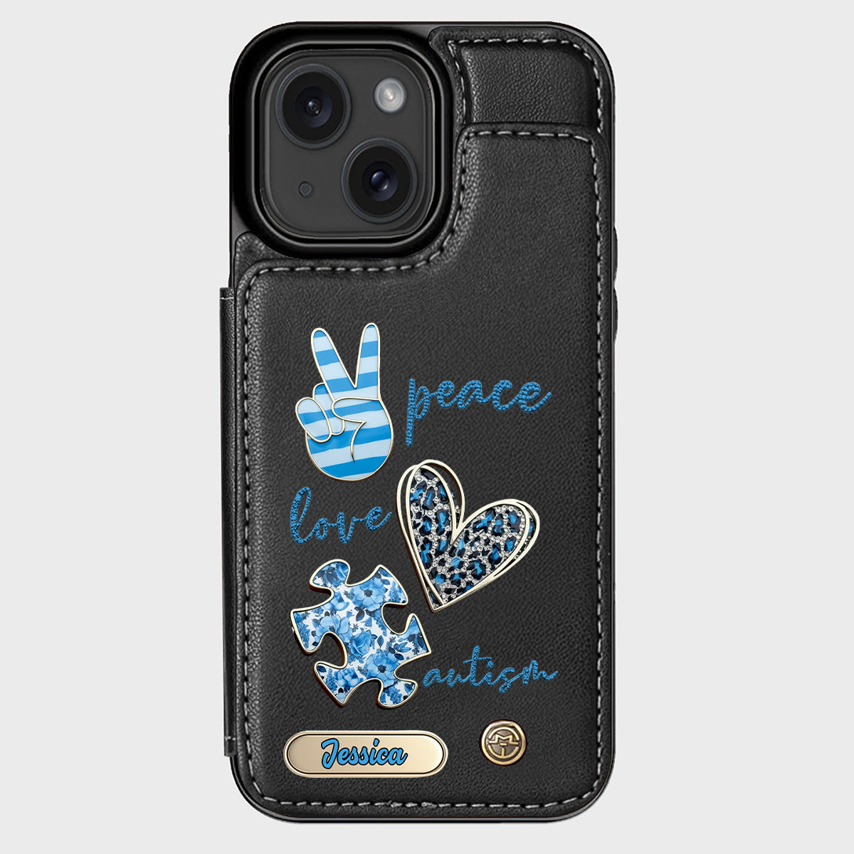 Autism Awareness - Personalized Autism Awareness Wallet Phone Case