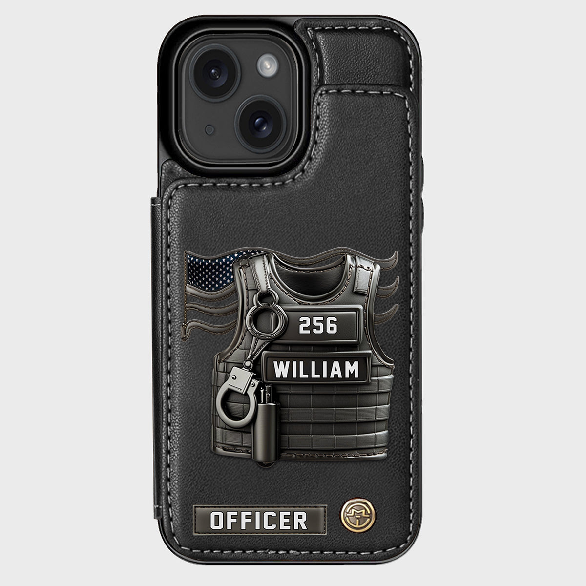 Serve And Protect - Personalized Police Officer Wallet Phone Case