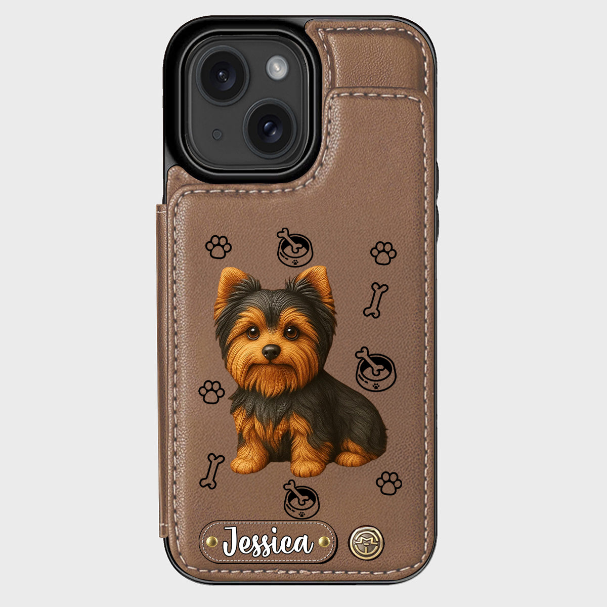 Love My Dog - Personalized Yorkshire Terriers Wallet Phone Case