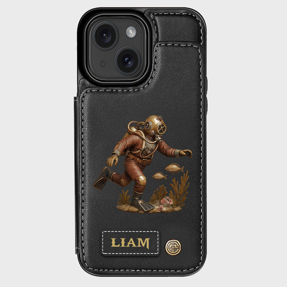 Scuba Diving Lovers Gift - Personalized Scuba Diving Wallet Phone Case