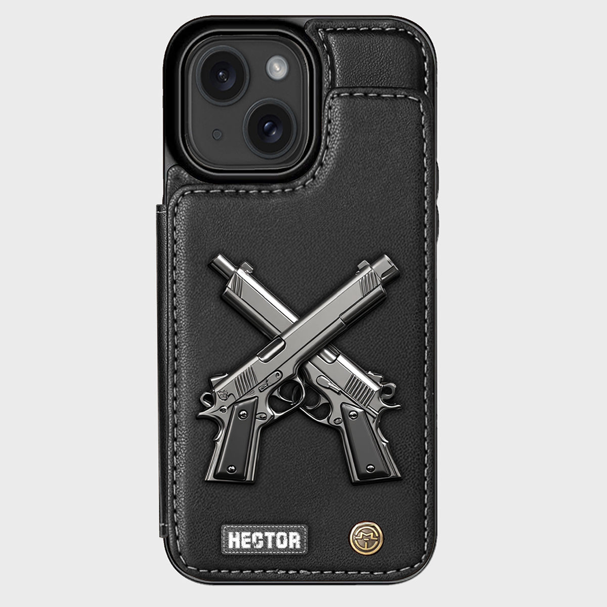 Crossed Pistols - Personalized Tactical equipment Wallet Phone Case